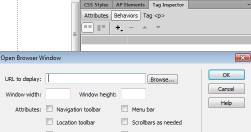 behavior menu